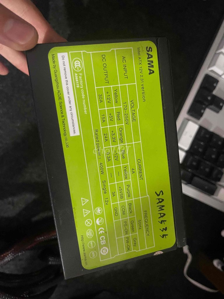 Nguồn máy tính SAMA 535 400W đã sử dụng. Mua bán Linh kiện (RAM, Card...) tại Huyện Việt Yên Bắc Giang được đăng bởi Dat Dat hình 1