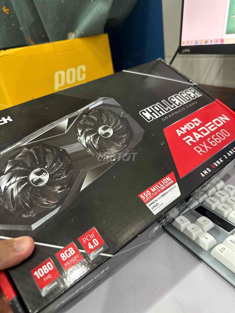 Card đồ họa ASRock RX 6600 8GB Đen. Mua bán Linh kiện (RAM, Card...) tại Quận Liên Chiểu Đà Nẵng được đăng bởi Bình Mỹ hình 1