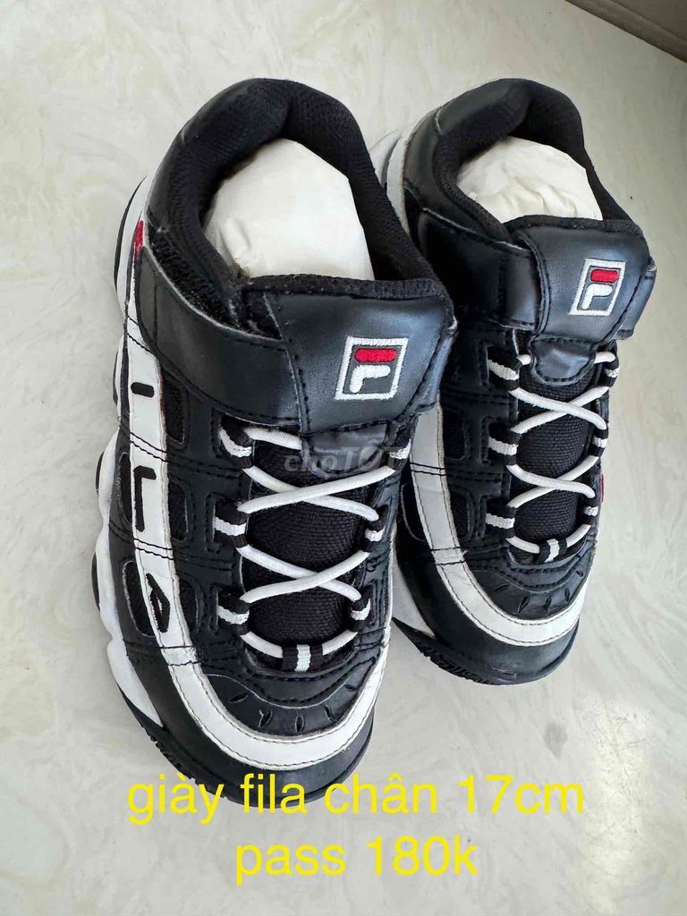 thanh lý giày hiệu fila cho bé chân 15cm