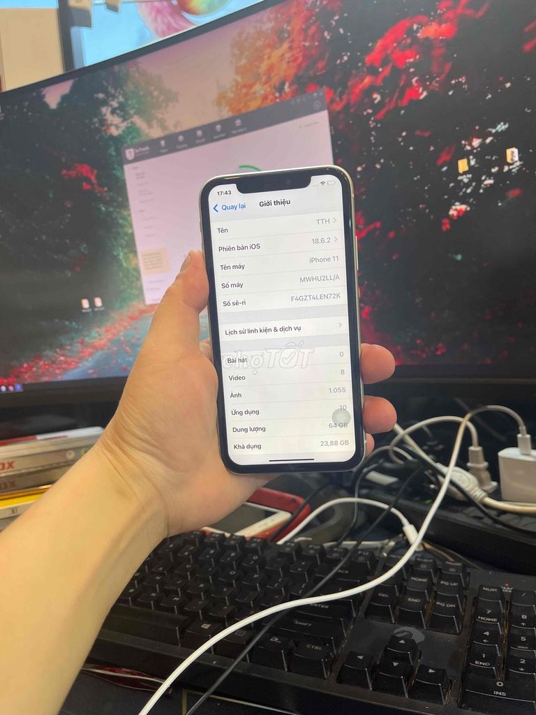 Apple iPhone 11 64GB Trắng Đã dùng. Mua bán Điện thoại tại Quận Hải Châu Đà Nẵng được đăng bởi Chi Nhánh Thế Giới Số Đà Nẵng hình 1