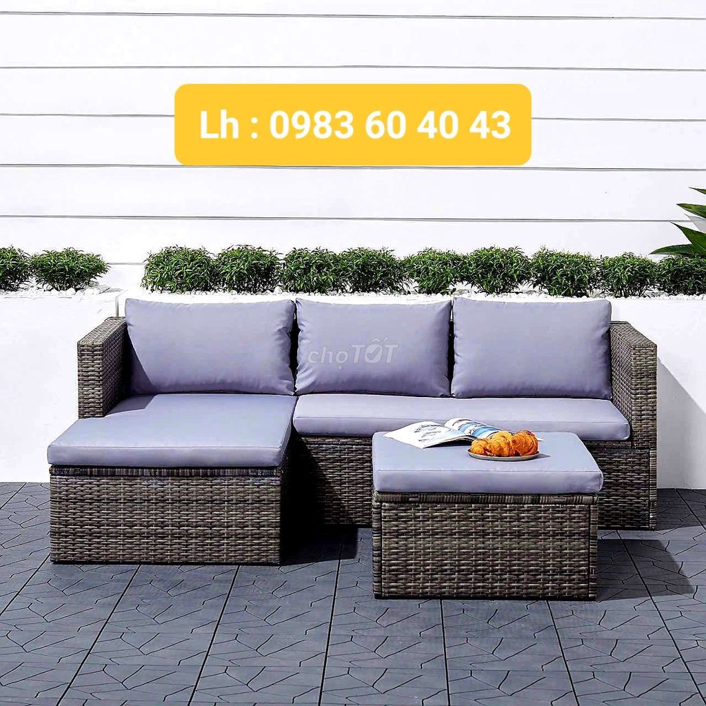 Sofa mây nhựa xuất khẩu