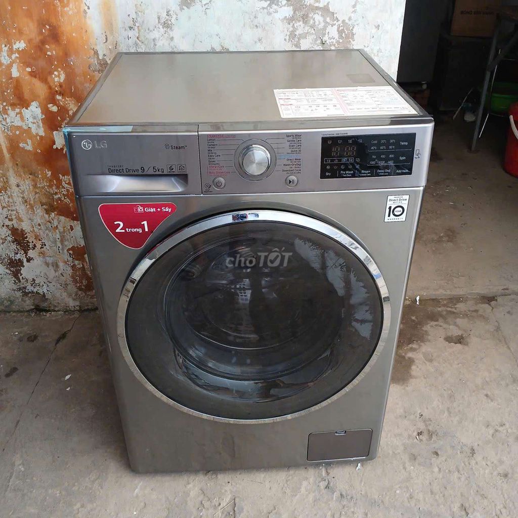 Máy giặt sấy LG 9kg Xám. Mua bán Máy giặt tại Quận Hà Đông Hà Nội được đăng bởi Nguyễn Mai Pháp hình 1