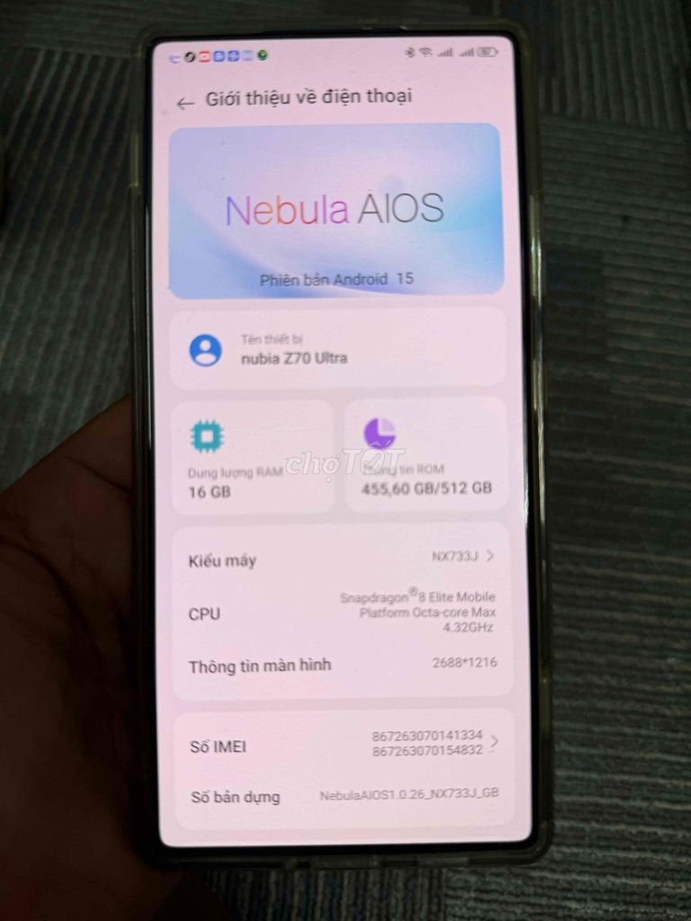 Nubia Z70 Ultra 512GB Starry Night gl. Mua bán Điện thoại tại Huyện Củ Chi Tp Hồ Chí Minh được đăng bởi Đức Hải hình 1