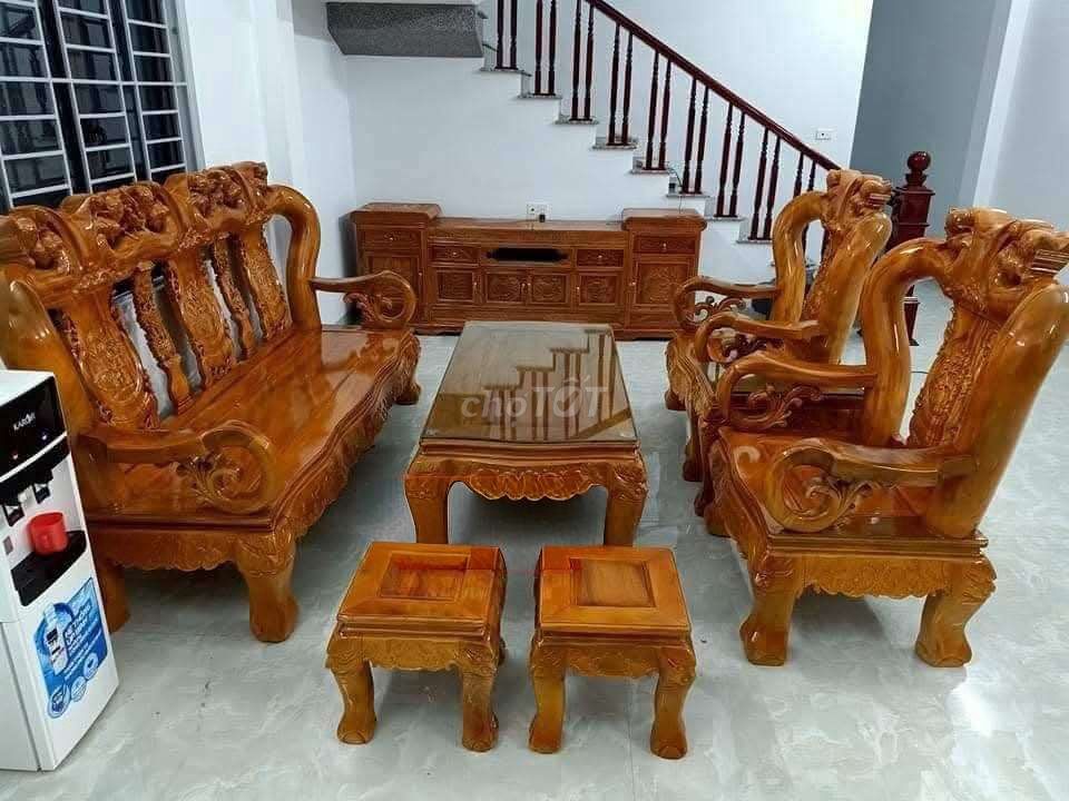 Bộ bàn ghế phòng khách Gỗ Nâu 7 món. Mua bán Bàn ghế tại Huyện Phú Vang Thừa Thiên Huế được đăng bởi bảo ngọc hoàng anh hình 1