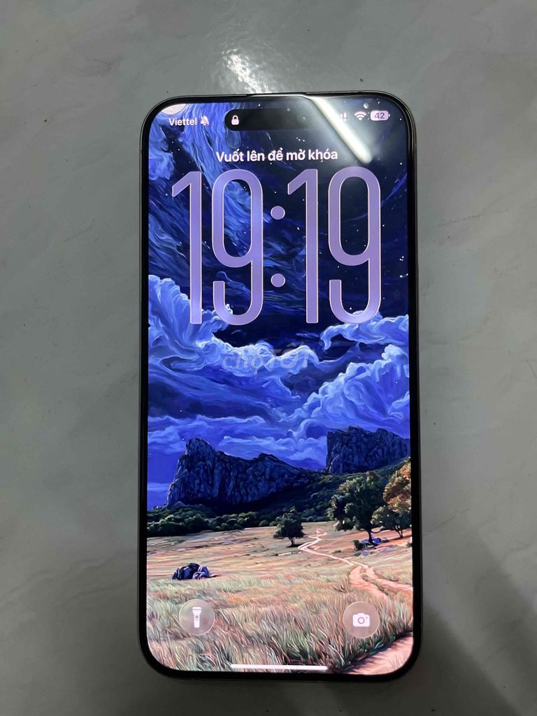 iPhone 15 Pro Max VN 256GB Titan trắng. Mua bán Điện thoại tại Huyện Bình Tân Vĩnh Long được đăng bởi Khiêm hình 1