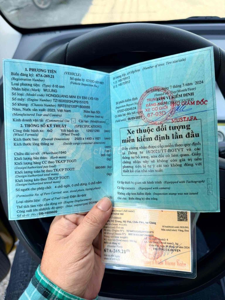 Wuling Hongguang Mini EV 2023 LV2-120 Vàng. Mua bán Ô tô tại Thành phố Mỹ Tho Tiền Giang được đăng bởi Cửa Hàng Xe Máy Minh Dũng hình 11