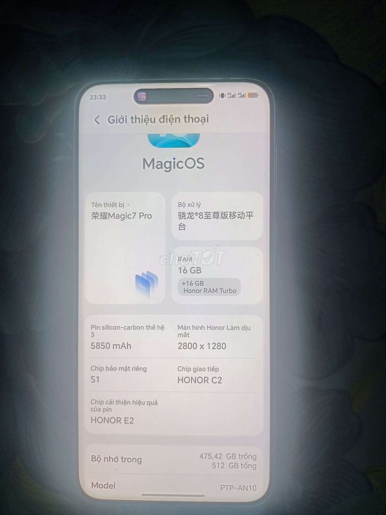 Honor Magic 7 Pro 16GB/512GB Bạc. Mua bán Điện thoại tại Quận Bình Tân Tp Hồ Chí Minh được đăng bởi Đạt hình 1