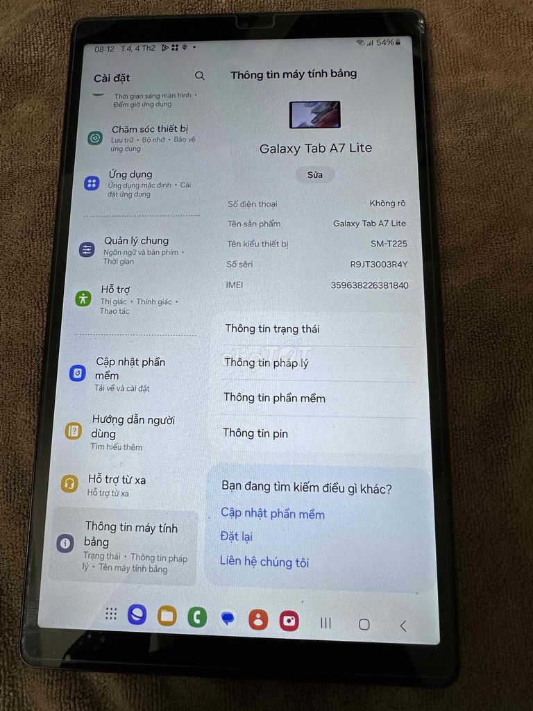 Samsung Tab A7 Lite 32GB Xám. Mua bán Máy tính bảng tại Quận Ninh Kiều Cần Thơ được đăng bởi Dung Luu hình 1