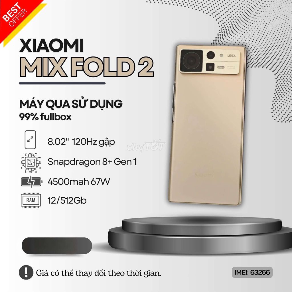 🥇MIX FOLD 2 LƯỚT ĐẸP VÀNG 12/512GB FULLBOX