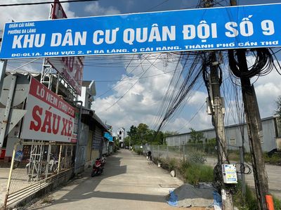 Bán nền thổ cư 72 m2, Quốc lộ 1A vào thẳng 50m, khu tập thể số 9