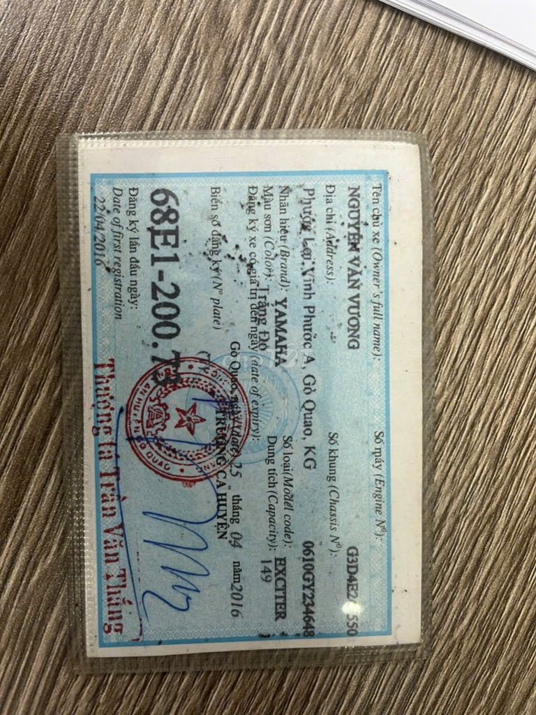 Dư dùng bán chiếc Exciter 150. Mua bán Xe máy tại Huyện Đức Hòa Long An được đăng bởi Nguyễn Hữu Tài hình 2