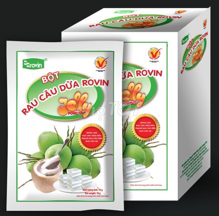 Thùng Bột rau câu Dừa Rovin mềm dẻo. Mua bán Đồ ăn, thực phẩm và các loại khác tại Quận 10 Tp Hồ Chí Minh được đăng bởi Rovin Official hình 1