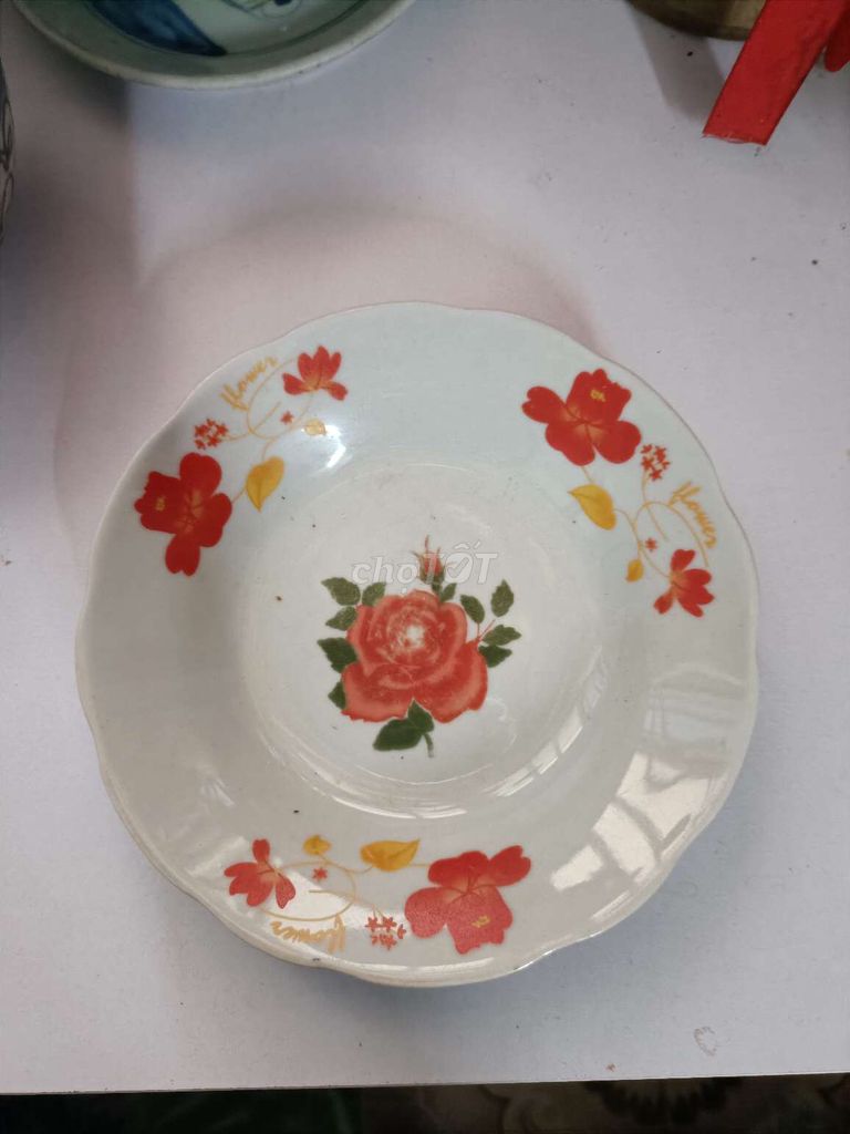 Dĩa gốm sứ hoa hồng cổ điển. Mua bán Nội thất, đồ gia dụng khác tại Thành phố Tân An Long An được đăng bởi Đồ xưa cũ  hình 1