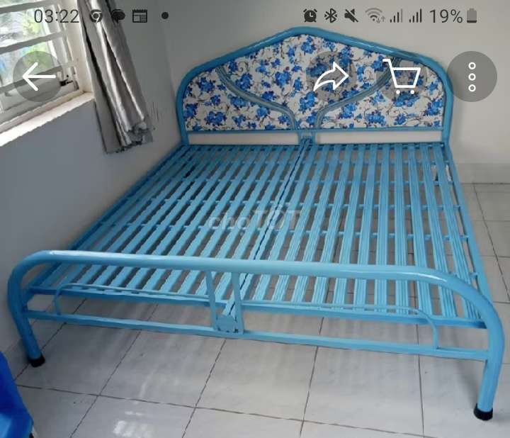 Giường ngủ đôi Kim loại Xanh dương. Mua bán Giường, chăn ga gối nệm tại Thành phố Vũng Tàu Bà Rịa - Vũng Tàu được đăng bởi Thy Trần hình 1