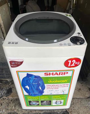 Máy giặt Sharp 7.2kg giặt vắt êm tiết kiệm🖤