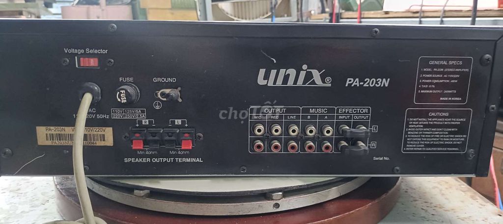 Amply karaoke Unix PA-203N Đen. Mua bán Tivi, Âm thanh tại Quận Bình Thạnh Tp Hồ Chí Minh được đăng bởi BẢO NGUYÊN hình 1