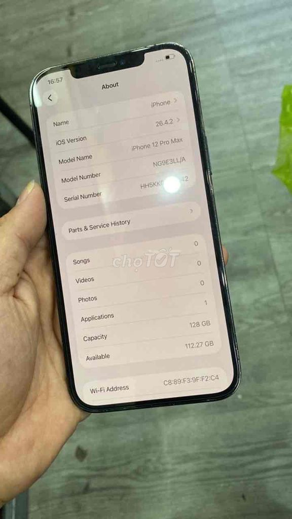 12 promax  mất faceid màn thay  -128G qte. Mua bán Điện thoại tại Quận Hải An Hải Phòng được đăng bởi vũ anh dũng hình 1
