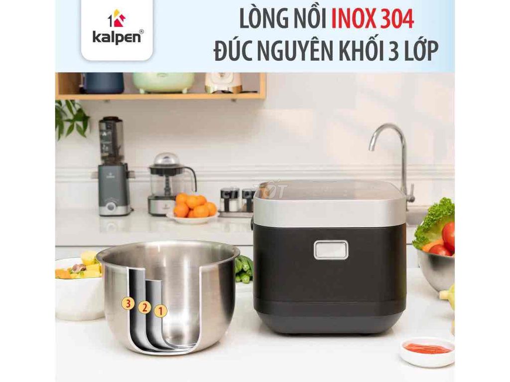 Nồi cơm điện Kalpen Cao tần Inox 304 1.8L Mới 100%. Mua bán Bếp, lò, đồ điện nhà bếp tại Quận Tây Hồ Hà Nội được đăng bởi Nam Nguyen hình 1