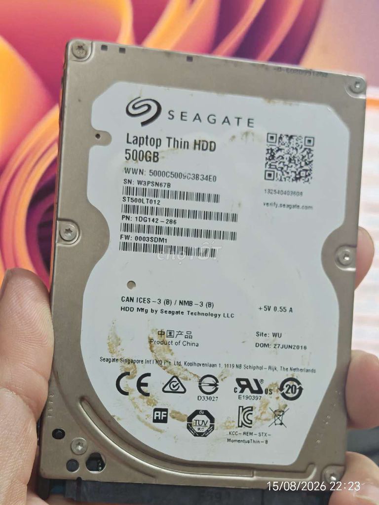 Ổ cứng HDD Seagate ST500LT012 500GB 2.5 inch. Mua bán Linh kiện (RAM, Card...) tại Thành phố Thủ Đức Tp Hồ Chí Minh được đăng bởi Đan Hạ bán đồ hình 1