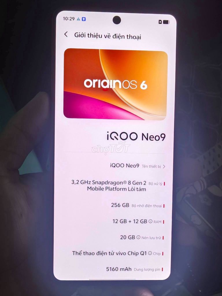 Vivo iQOO Neo 9 256GB Đen. Mua bán Điện thoại tại Thành phố Quảng Ngãi Quảng Ngãi được đăng bởi Hội Đồ Điện Tử hình 1