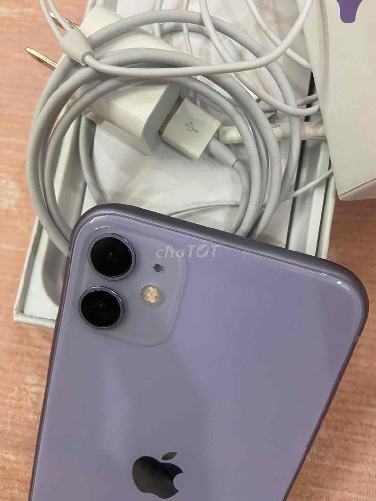 iPhone 11 tím 64gb quốc tế nguyên zin nhà sài