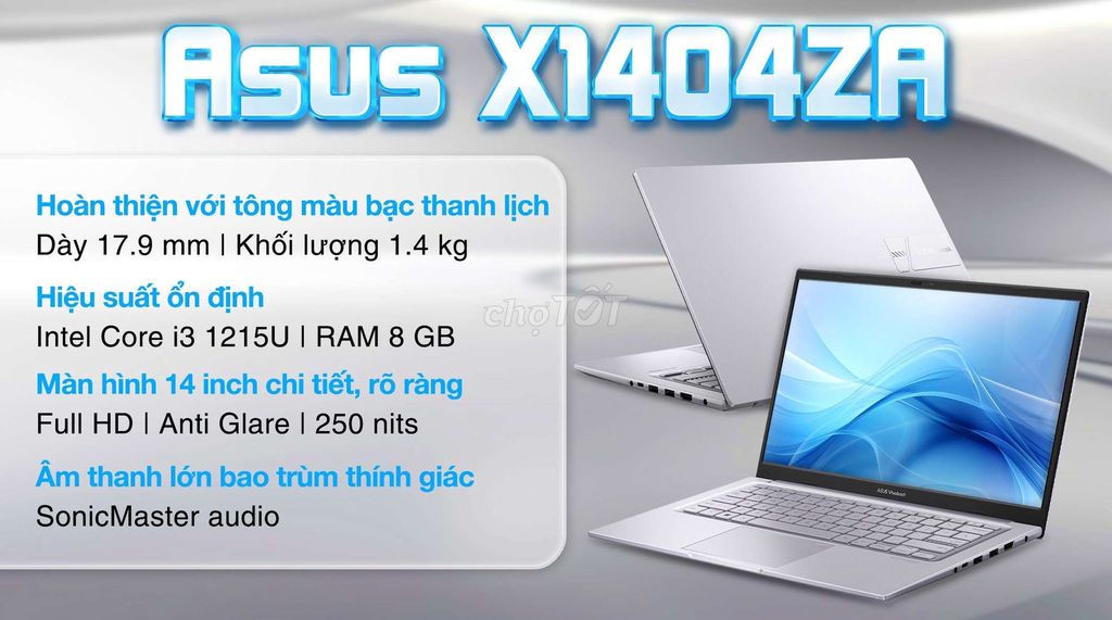 Laptop Asus i3 gen 12,ssd 512g,bh hãng 22 tháng