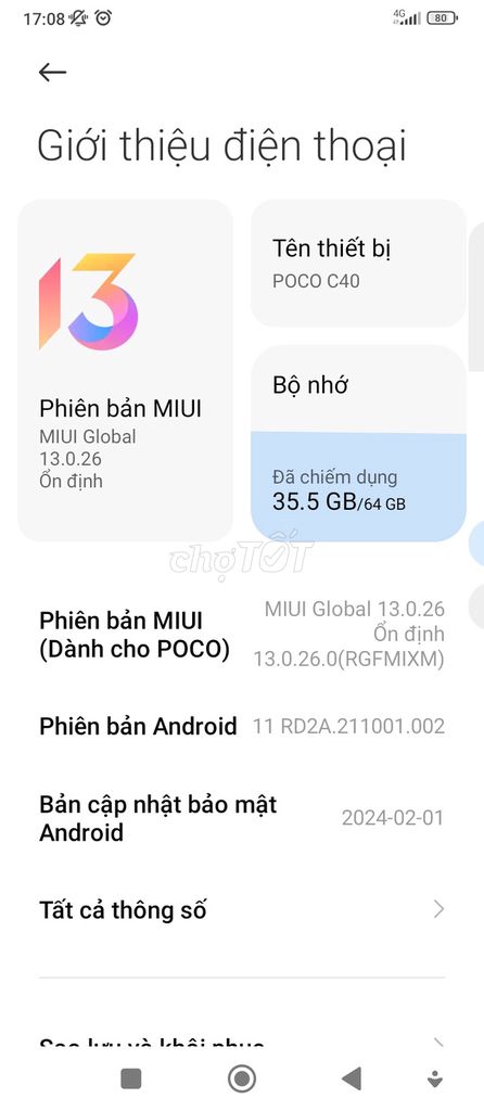 Poco c40 mới đẹp đầy đủ sạc ốp lưng. Mua bán Điện thoại tại Quận Hai Bà Trưng Hà Nội được đăng bởi San Chao hình 1