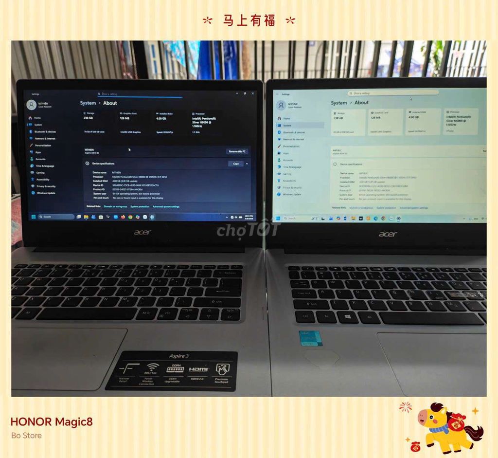 Acer Aspire 3 Intel silver. Mua bán Laptop tại Thành phố Long Xuyên An Giang được đăng bởi Bơ Store  Điện thoại xách tay hình 1