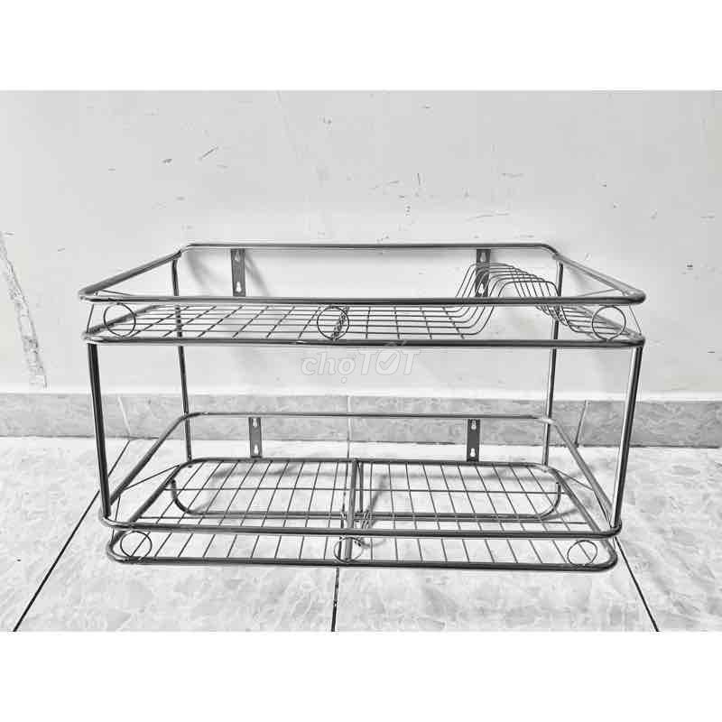 Kệ úp chén Inox 2 tầng Bạc mới 100%. Mua bán Dụng cụ nhà bếp tại Quận 3 Tp Hồ Chí Minh được đăng bởi Bảoo Liinh hình 1
