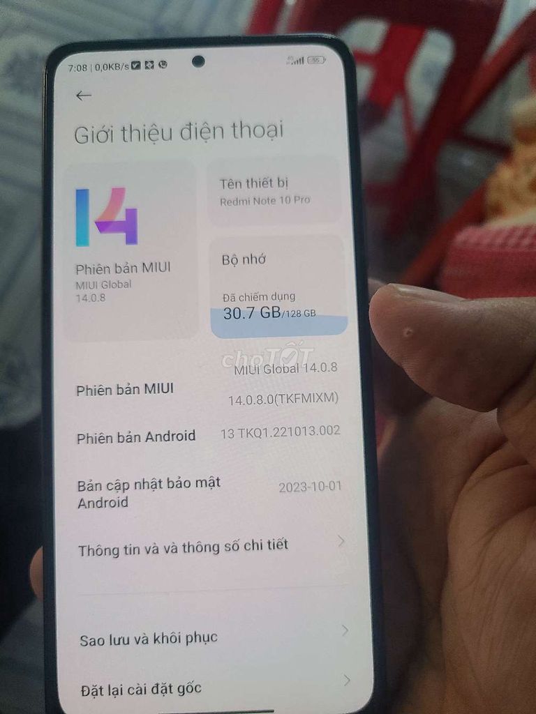 Xiaomi Redmi Note 10 Pro 128GB Xanh Đã sử dụng. Mua bán Điện thoại tại Thành phố Thuận An Bình Dương được đăng bởi linh hình 1