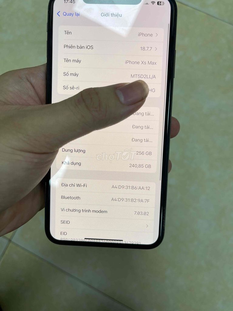 Apple iPhone XS Max 256GB Đen. Mua bán Điện thoại tại Huyện Thuận Thành Bắc Ninh được đăng bởi hoang phong hình 1