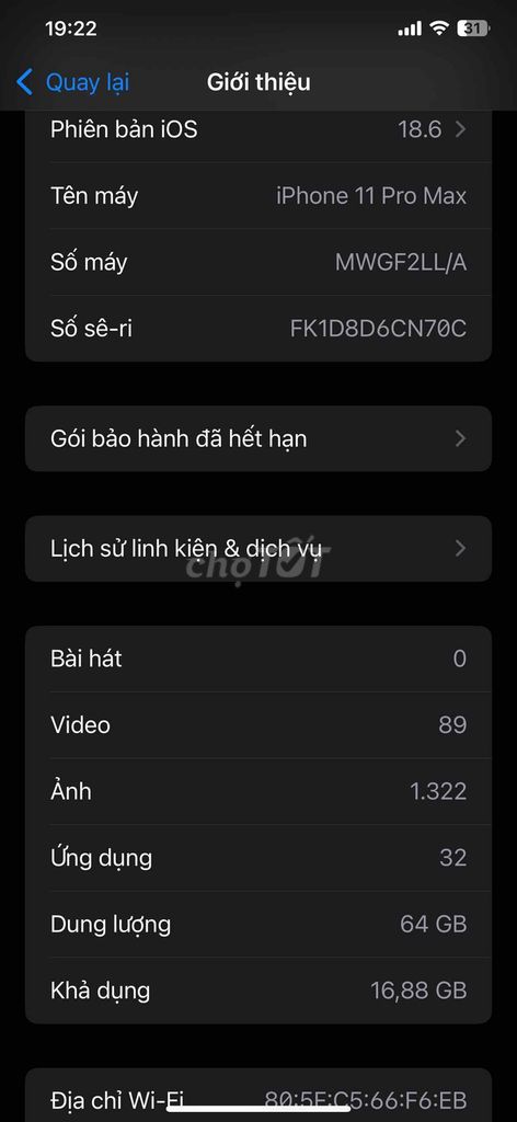 Apple iPhone 11 Pro Max 64GB. Mua bán Điện thoại tại Thành phố Thuận An Bình Dương được đăng bởi Captain Meow hình 1
