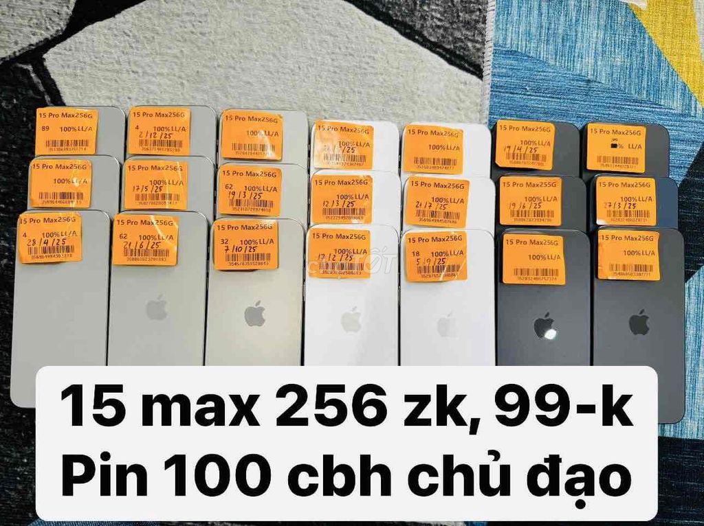 IPHONE 15 PROMAX256G/512G/1TB Báo chuẩn giá