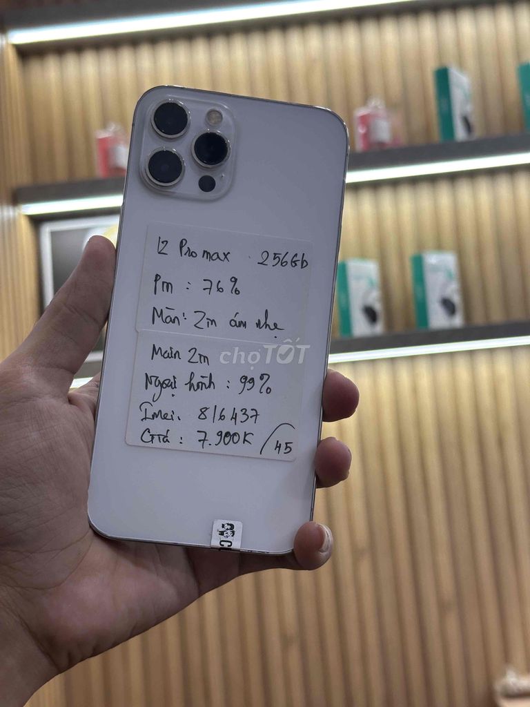 12 Pro Max 256GB Trắng/ BAO NỢ XẤU. Mua bán Điện thoại tại Quận 12 Tp Hồ Chí Minh được đăng bởi Sang Mobile hình 1