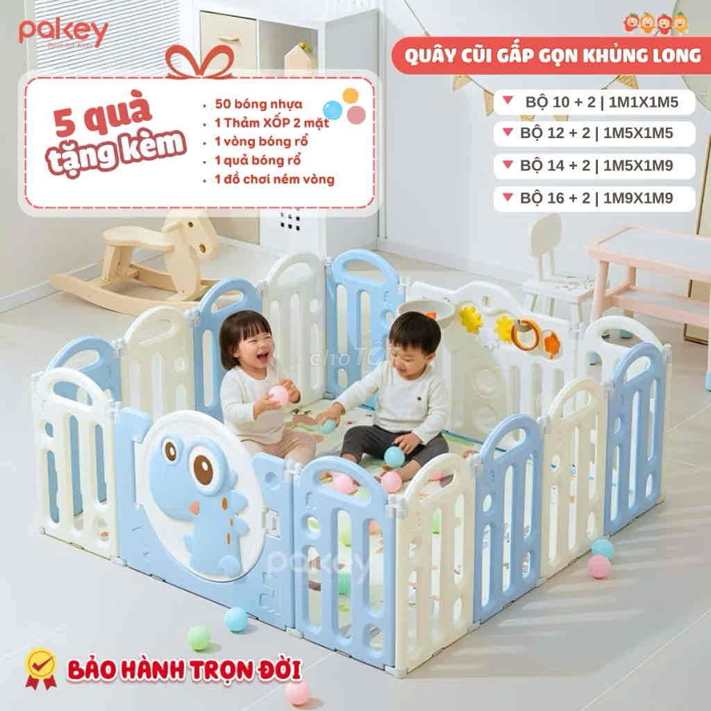 Cũi nhựa Pakey Khủng Long Xanh trắng (1.5m x 1.9m). Mua bán Mẹ và bé tại Quận 7 Tp Hồ Chí Minh được đăng bởi Linh Nguyen hình 1