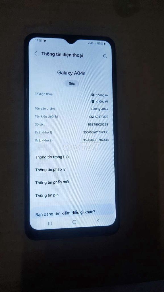Samsung Galaxy A04s Đen 4GB/64GB. Mua bán Điện thoại tại Quận Bình Thạnh Tp Hồ Chí Minh được đăng bởi Mr John hình 1