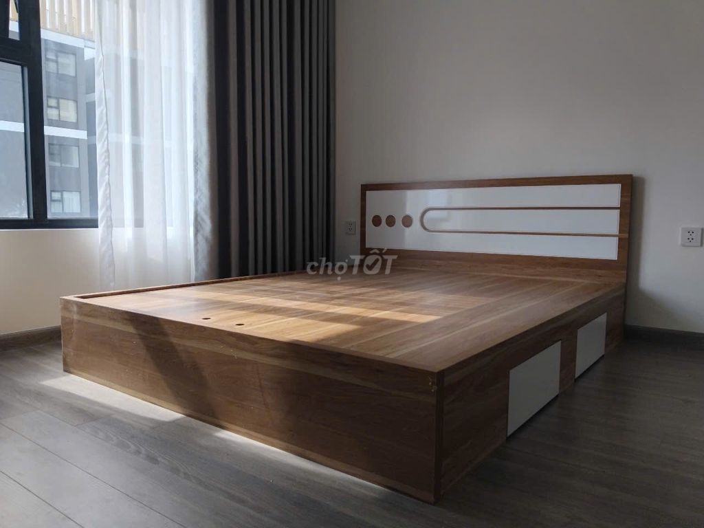 Giường ngủ Gỗ MDF 1m6 x 2m 2 hộp kéo. Mua bán Giường, chăn ga gối nệm tại Thành phố Thủ Đức Tp Hồ Chí Minh được đăng bởi Phương hoa hình 1