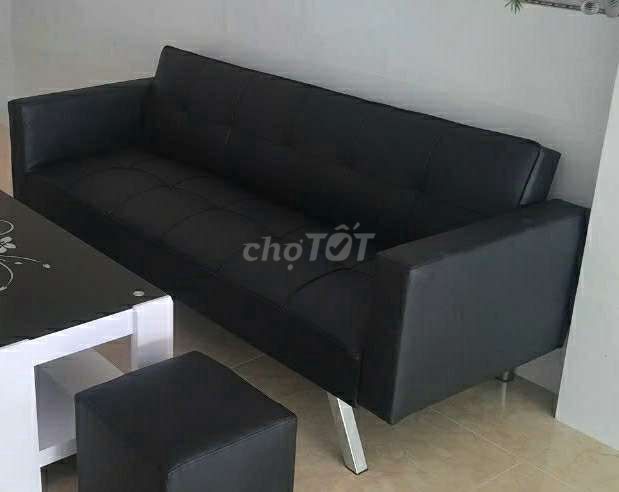 Sofa bed size 1m9 / da đen / giá 1600k