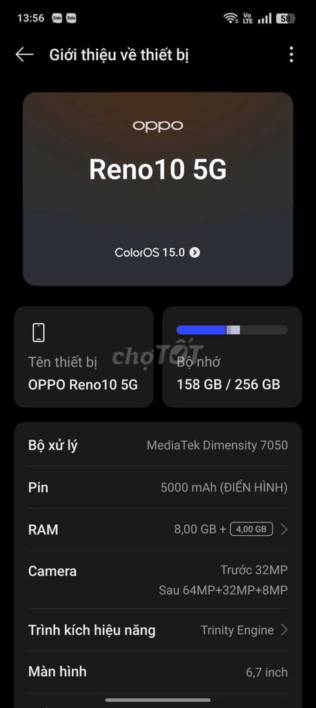 Oppo Reno10 5G 8GB/256GB. Mua bán Điện thoại tại Huyện Dầu Tiếng Bình Dương được đăng bởi Dương Ngọc hình 1