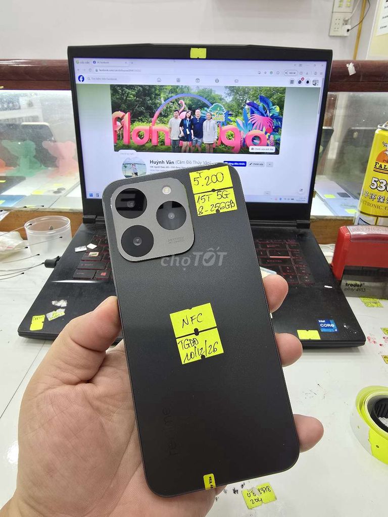 Realme 15T 5G 8GB/256GB Đen. Mua bán Điện thoại tại Thành phố Long Xuyên An Giang được đăng bởi Facebook Cầm Đồ Thúy Vân hình 1