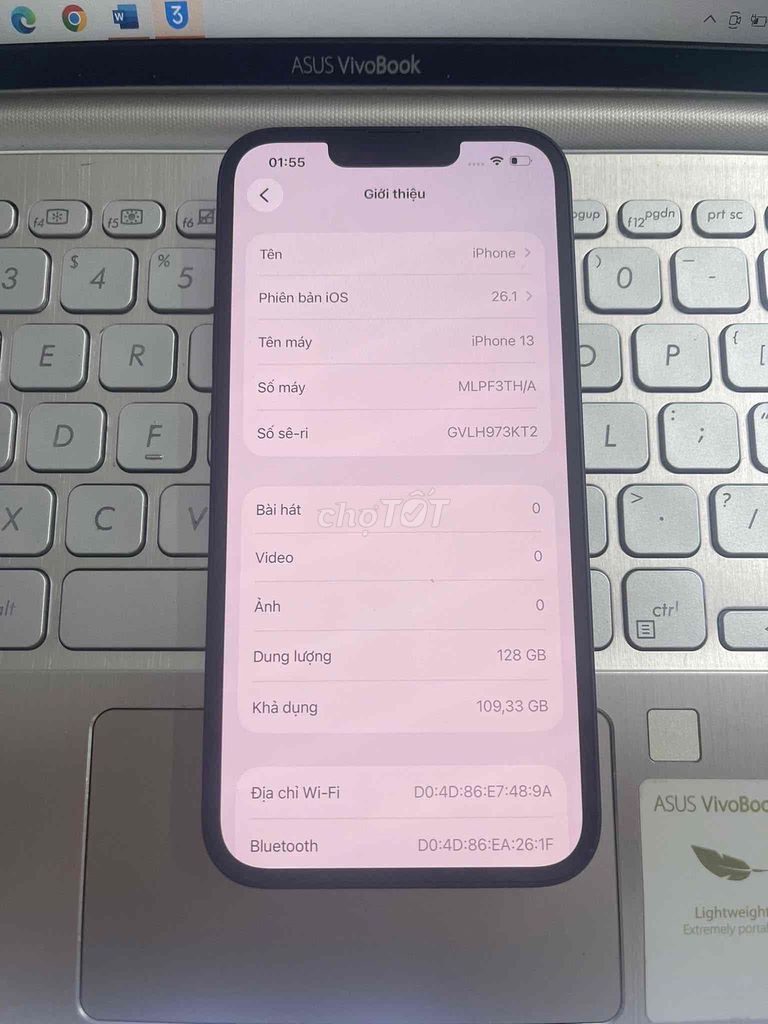 Apple iPhone 13 128GB Đen Thái Lan. Mua bán Điện thoại tại Thành phố Thuận An Bình Dương được đăng bởi nam hình 1