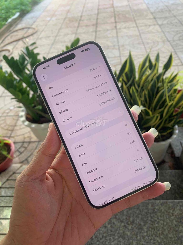 Apple iPhone 14 Pro Max 128GB QT Trắng Mỹ. Mua bán Điện thoại tại Quận Ninh Kiều Cần Thơ được đăng bởi Gọi Số Trên Ảnh hình 1