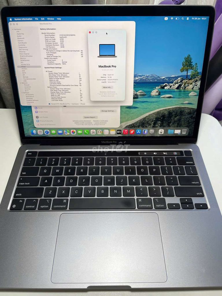 Macbook Pro 13 M1 16GB/512GB còn rất mới. Mua bán Laptop tại Thành phố Thủ Đức Tp Hồ Chí Minh được đăng bởi THLaptop hình 1