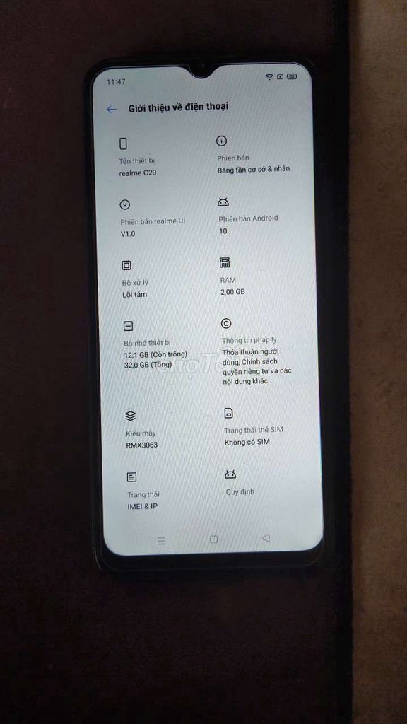 Realme C20 32GB Xám. Mua bán Điện thoại tại Huyện Hớn Quản Bình Phước được đăng bởi trần vũ trung hiếu hình 1