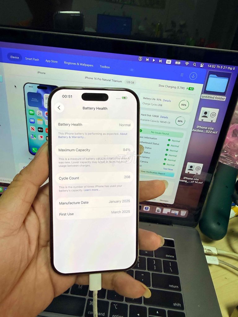 Apple iPhone 16 Pro 128GB Natural Titanium zin áp. Mua bán Điện thoại tại Quận 6 Tp Hồ Chí Minh được đăng bởi Ryan Huynh hình 1