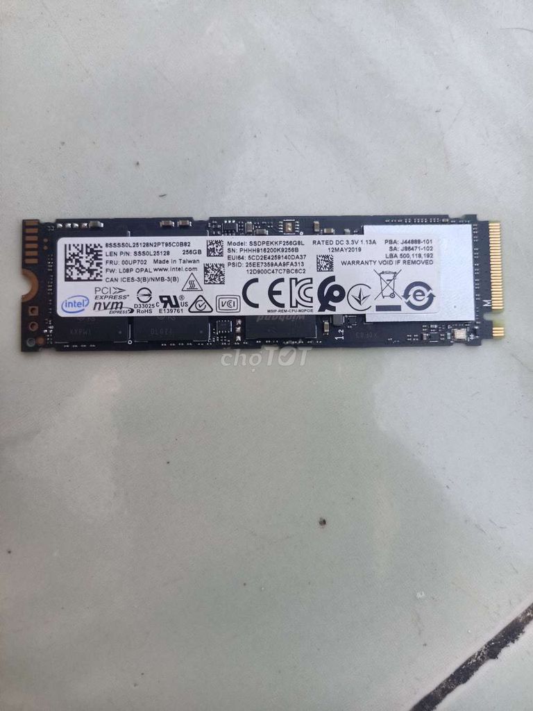 Ổ cứng SSD Intel SSDPEKKF256G8L. Mua bán Linh kiện (RAM, Card...) tại Quận 8 Tp Hồ Chí Minh được đăng bởi Hoà Phát Lý hình 1