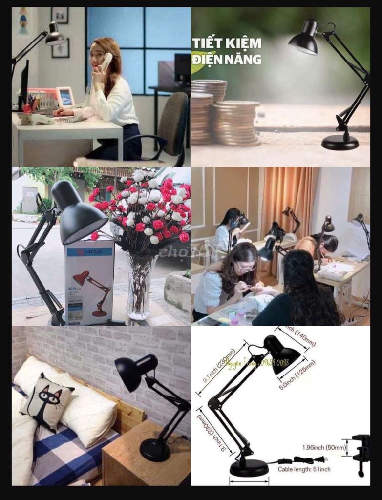 Đèn học kẹp bàn đen 250k (có kèm bóng). Mua bán Đèn tại Quận Thanh Khê Đà Nẵng được đăng bởi Gia Dụng Thủy Lê hình 1