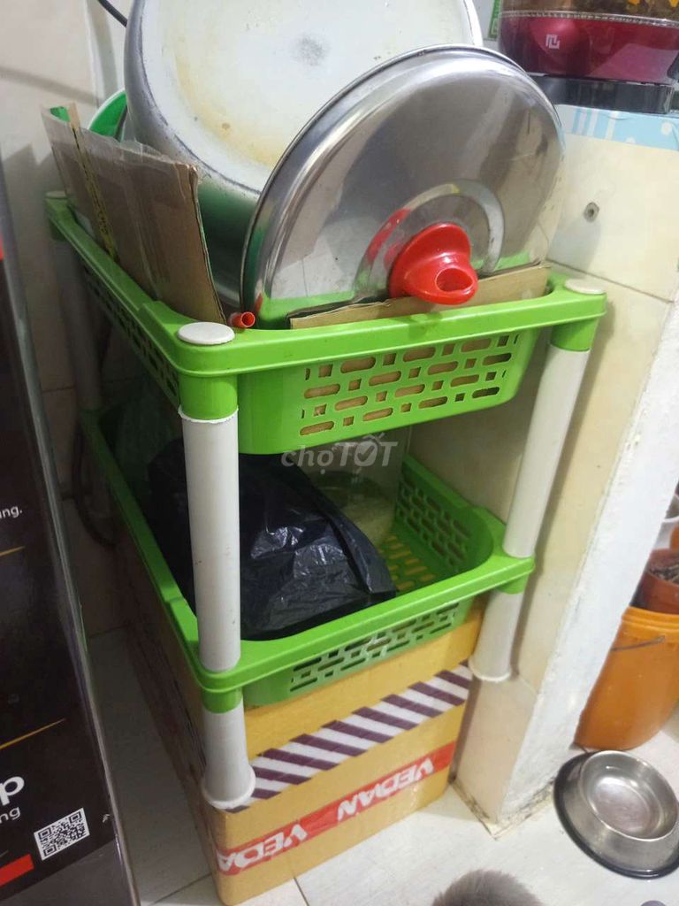 Kệ úp chén nhựa 2 tầng Xanh lá. Mua bán Dụng cụ nhà bếp tại Thành phố Dĩ An Bình Dương được đăng bởi Ngọc hân Phan hình 1