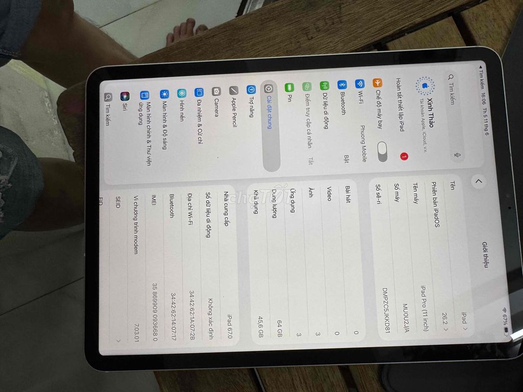 Apple iPad Pro 11 inch 64GB Bạc 5G. Mua bán Máy tính bảng tại Quận 11 Tp Hồ Chí Minh được đăng bởi Phuong hình 1