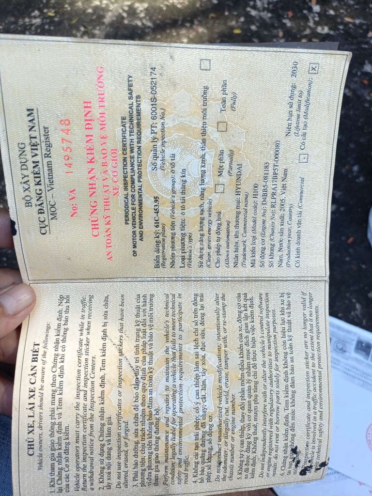 Huyndai 1.25T đời 2005. Mua bán Xe tải, xe ben tại Thành phố Thủ Dầu Một Bình Dương được đăng bởi Thiên Kim  hình 10